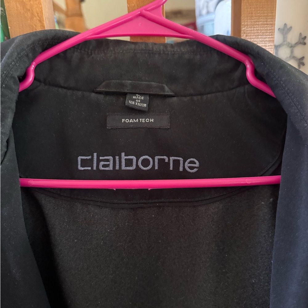 Claiborne Black Trench Coat for Men - Picture 4 of 6